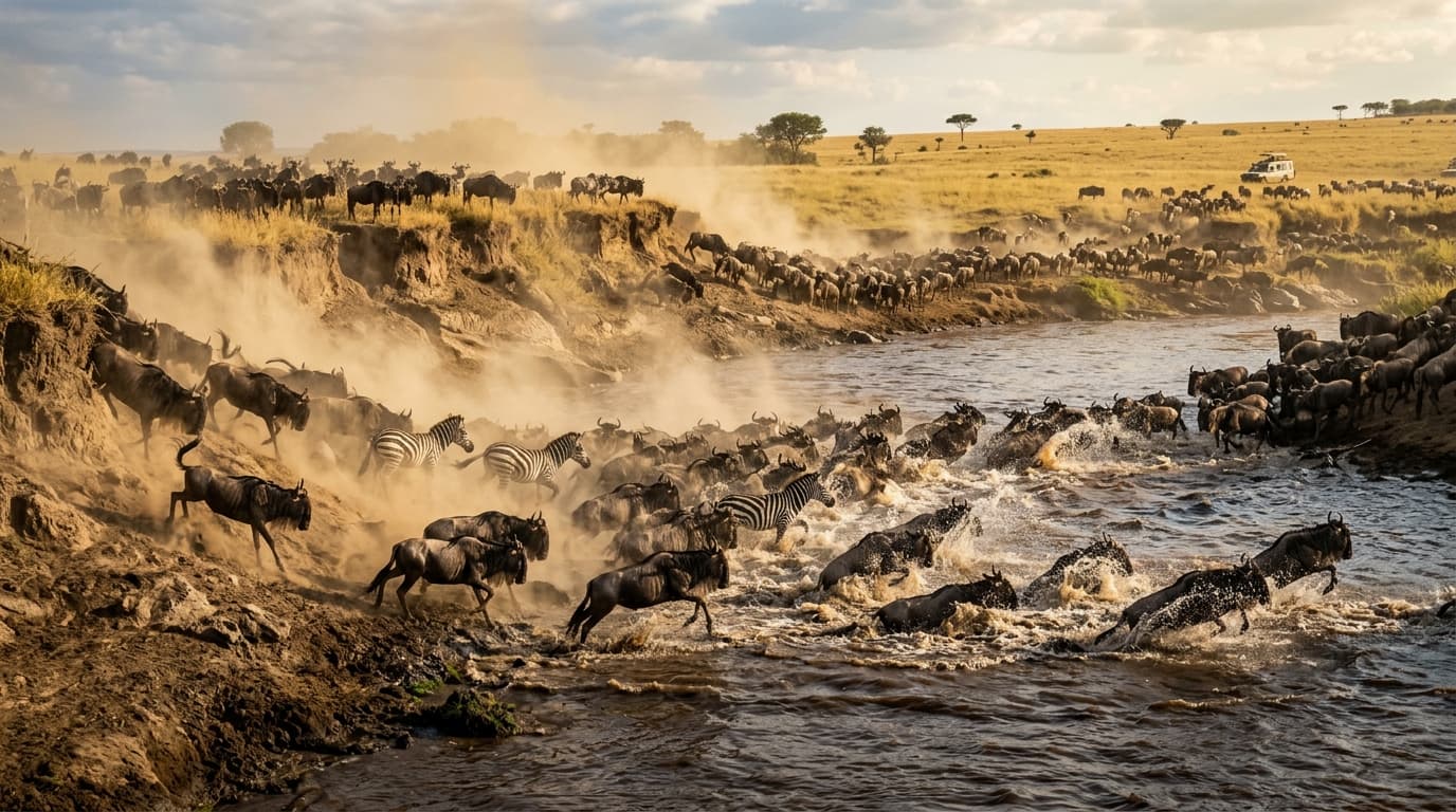 7 Days Great Wildebeest Migration & Mara River Safari